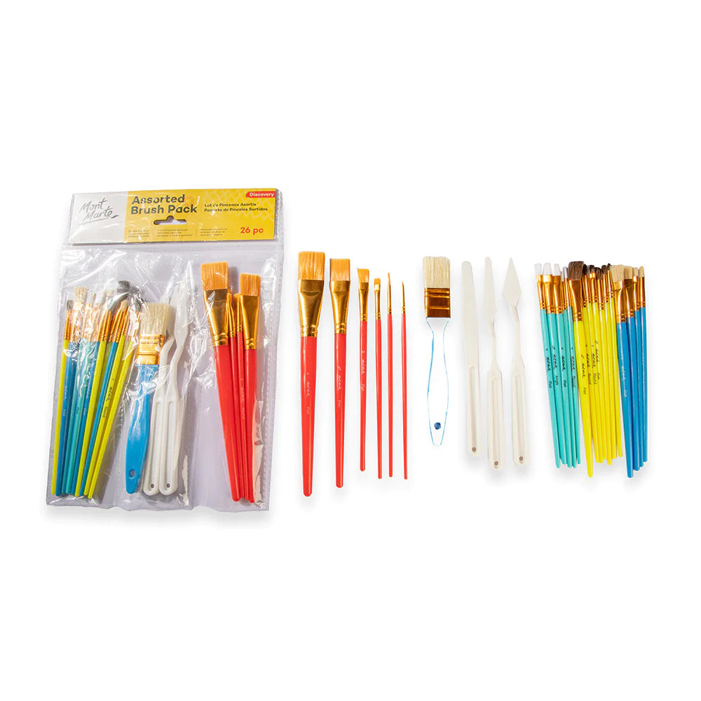 Mont Marte Assorted Brush Pack 26pc