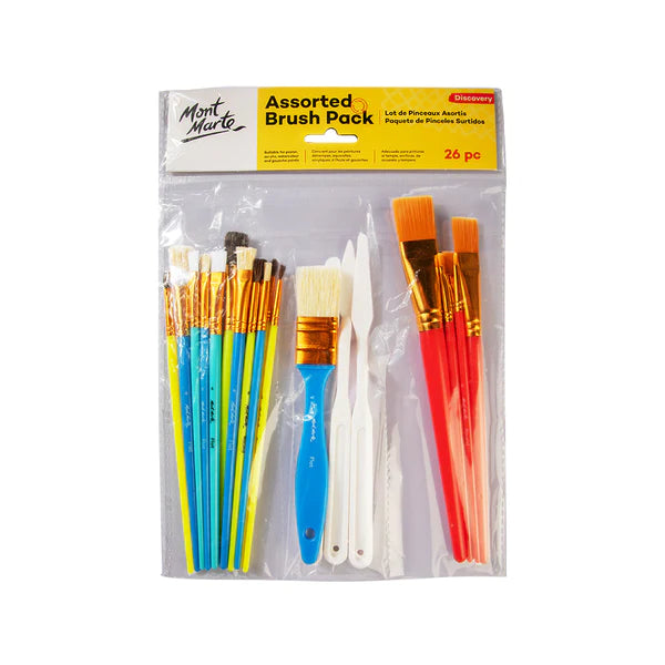 Mont Marte Assorted Brush Pack 26pc