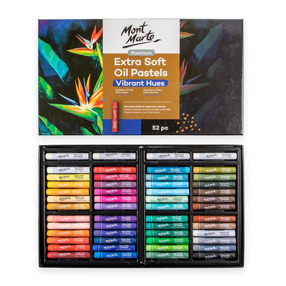 Mont Marte Extra Soft Oil Pastels Vibrant Hue 52pc