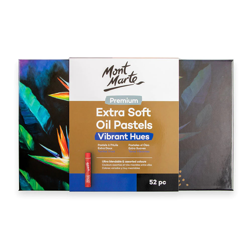 Mont Marte Extra Soft Oil Pastels Vibrant Hue 52pc