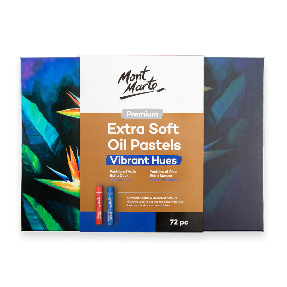 Mont Marte Extra Soft Oil Pastels Vibrant Hue 72pc