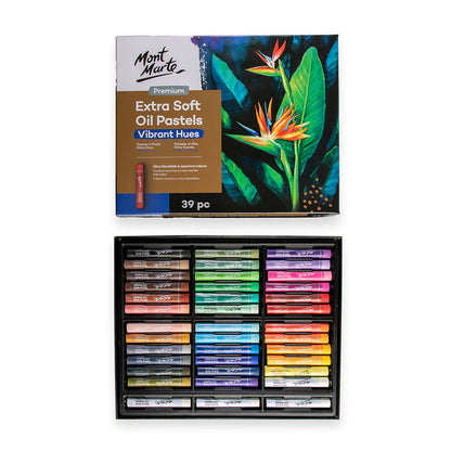 Mont Marte Extra Soft Oil Pastels Vibrant Hue 39pc