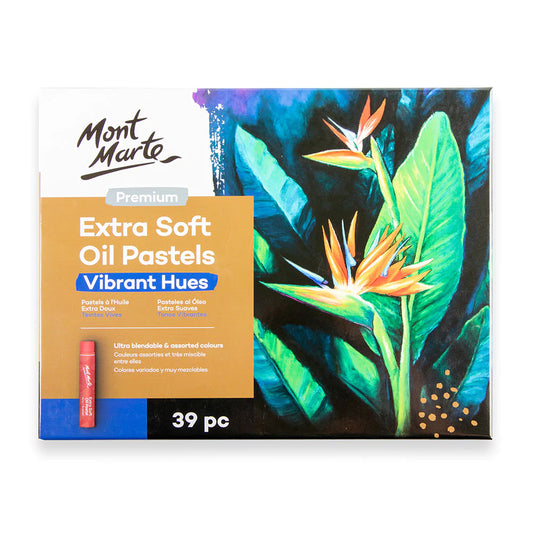 Mont Marte Extra Soft Oil Pastels Vibrant Hue 39pc