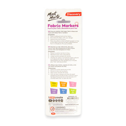 Mont Marte Fabric Markers 6pc