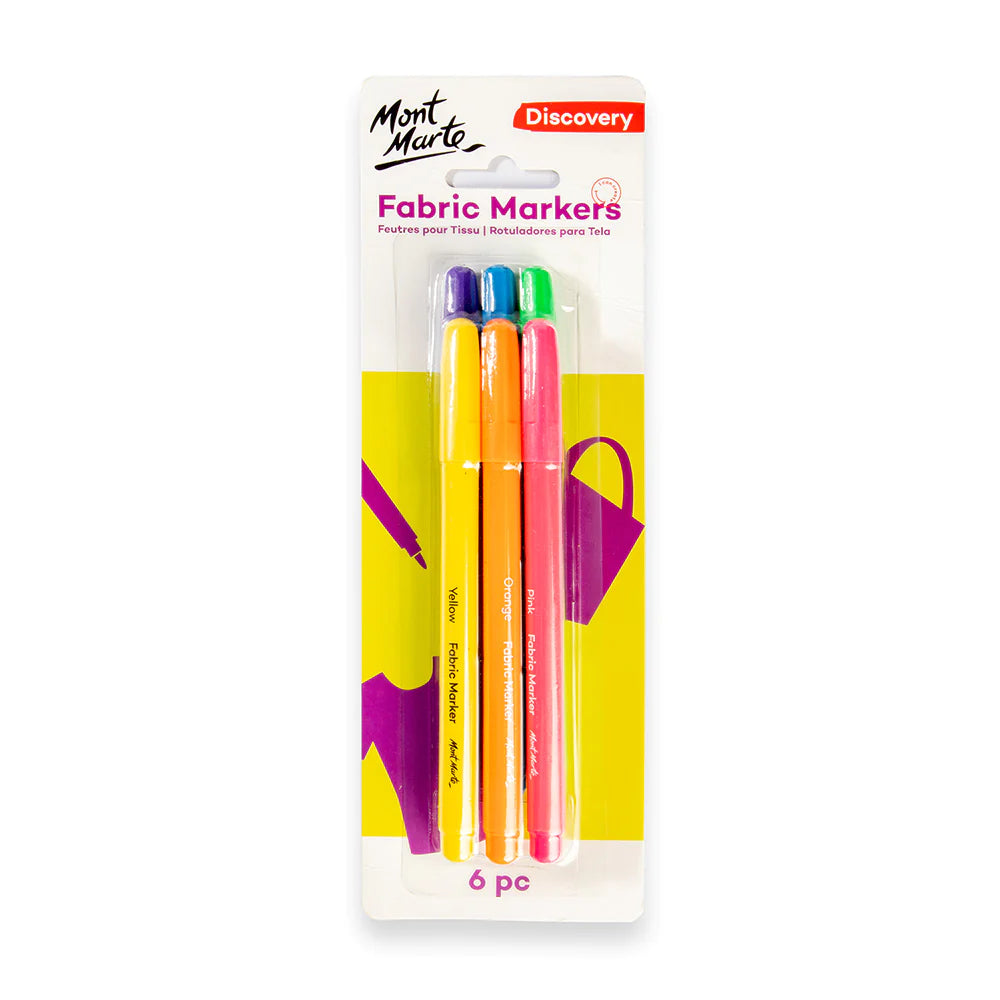 Mont Marte Fabric Markers 6pc