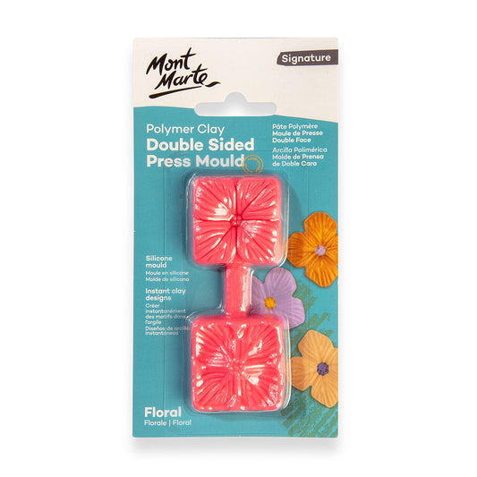 Mont Marte Polymer Press Mould - Floral