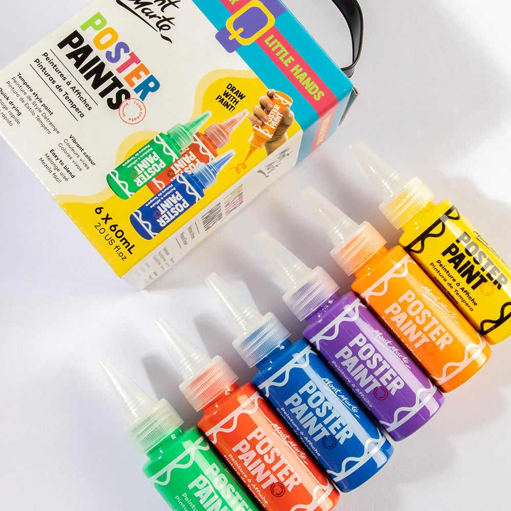 Mont Marte Poster Paint Set 6pc x 60ml