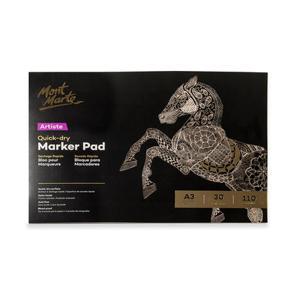 Mont Marte Quick Dry Marker Pad 110gsm 30 sheets A3