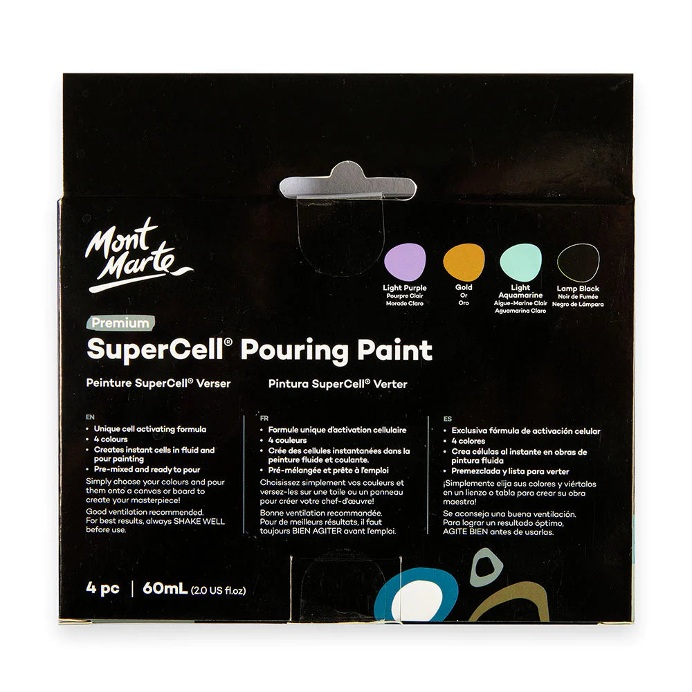 Mont Marte SuperCell Pouring Paint 60ml 4pce - Night Sky - #product_vendor