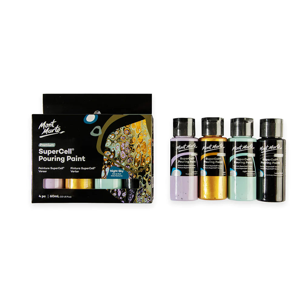 Mont Marte SuperCell Pouring Paint 60ml 4pce - Night Sky - #product_vendor