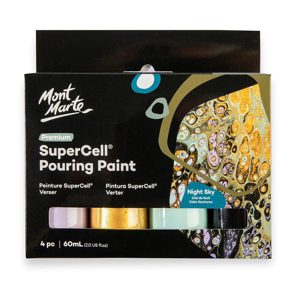 Mont Marte SuperCell Pouring Paint 60ml 4pce - Night Sky - #product_vendor