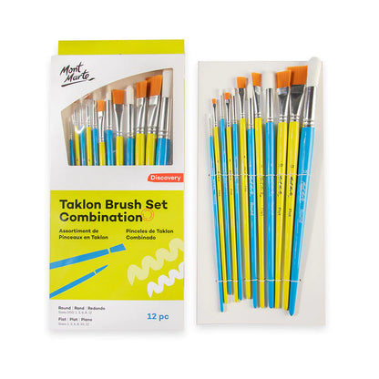 Mont Marte Taklon Brush Set Combination 12pc