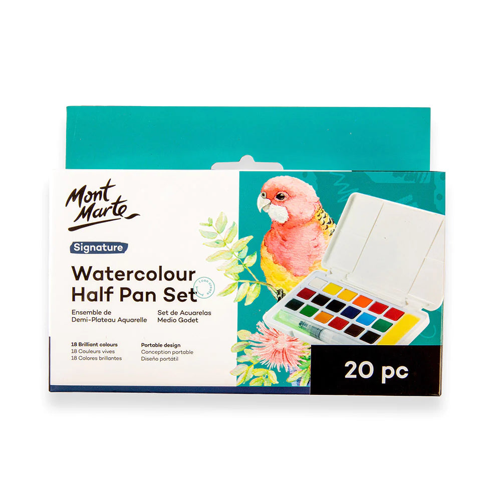 Mont Marte Watercolour Half Pan Set 20pc