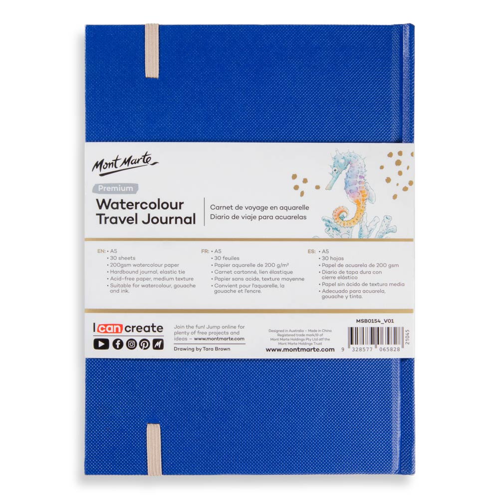 Mont Marte Watercolour Travel Journal A5 200gsm