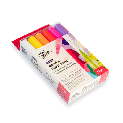 Mont Marte Acrylic Paint Pens Broad Tip 12pc