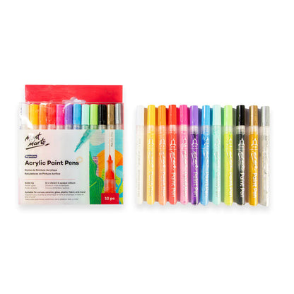 Mont Marte Acrylic Paint Pens Fine Tip 12pc