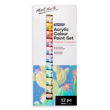 Mont Marte Acrylic Pastel Colours 12pc x 36ml