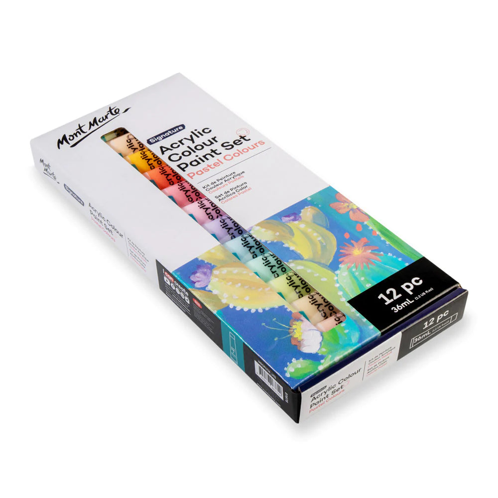 Mont Marte Acrylic Pastel Colours 12pc x 36ml