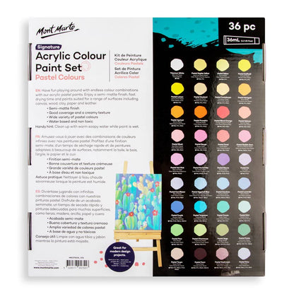 Mont Marte Acrylic Pastel Colours 36pc x 36ml