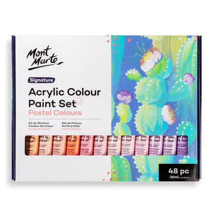 Mont Marte Acrylic Pastel Colours 48pc x 36ml