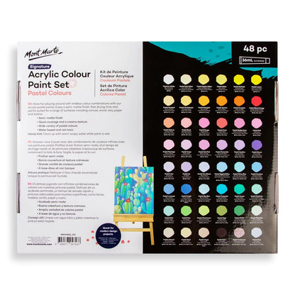 Mont Marte Acrylic Pastel Colours 48pc x 36ml