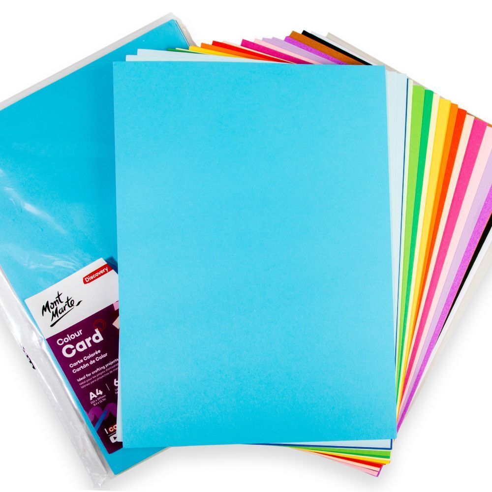 Mont Marte Coloured Card 150gsm A4 60 Sheets