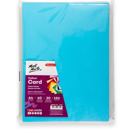 Mont Marte Coloured Card 150gsm A4 60 Sheets