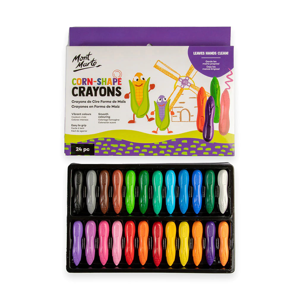 Mont Marte Corn-Shape Crayons 24pc