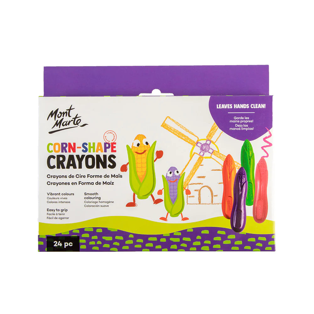 Mont Marte Corn-Shape Crayons 24pc