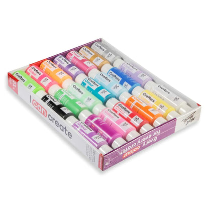 Mont Marte Crafters Colour Paint Set 21pc x 60ml