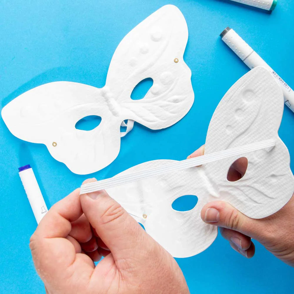 Mont Marte DIY Party Masks 4 pc - Half Butterfly