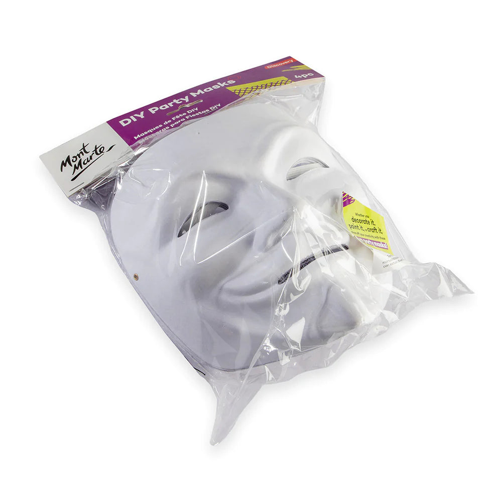 Mont Marte DIY Party Masks 4 pc - Mime