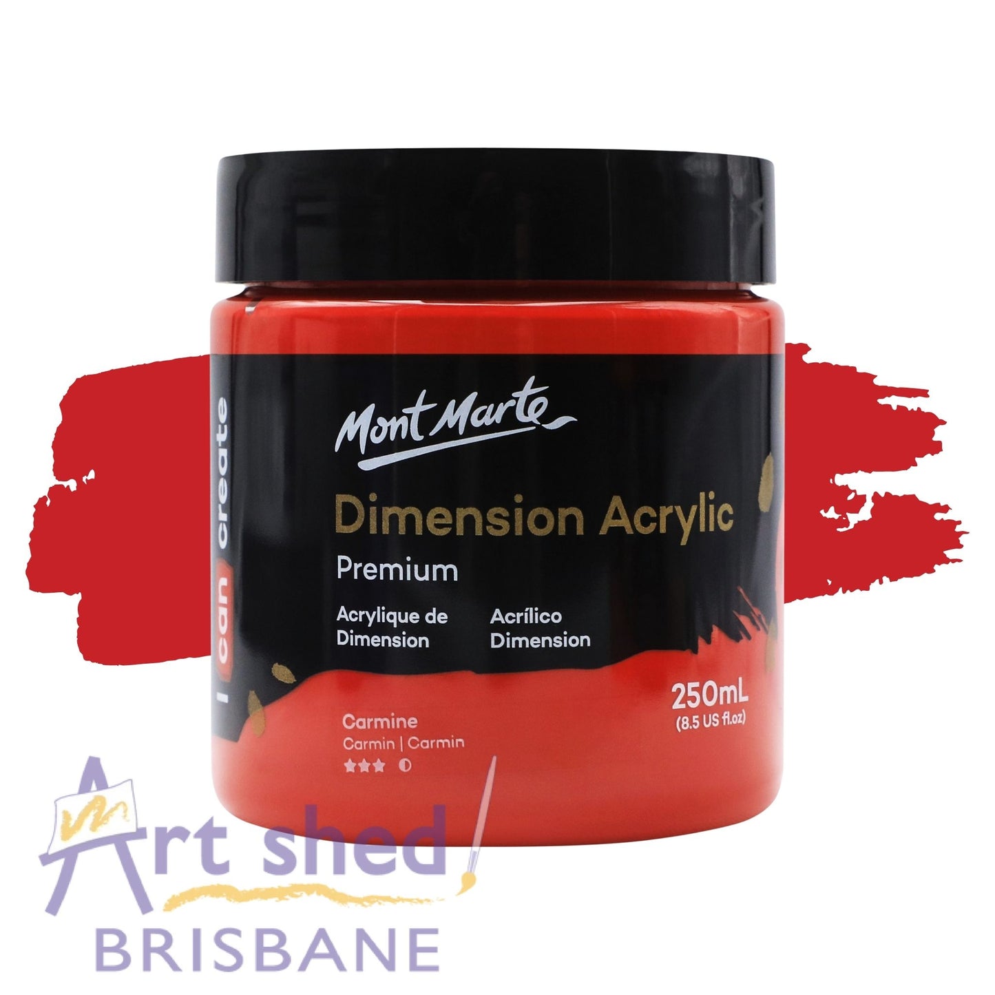 Mont Marte Dimension Acrylic Paint 250ml Carmine