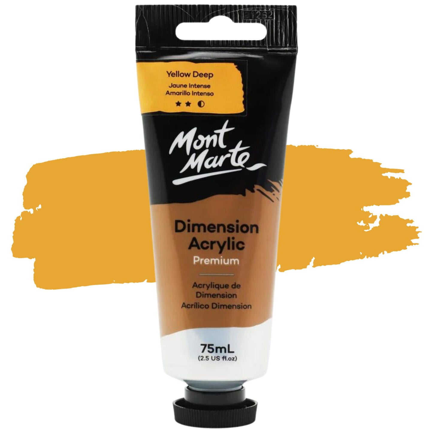 Mont Marte Dimension Acrylic Paint 75ml Deep Yellow