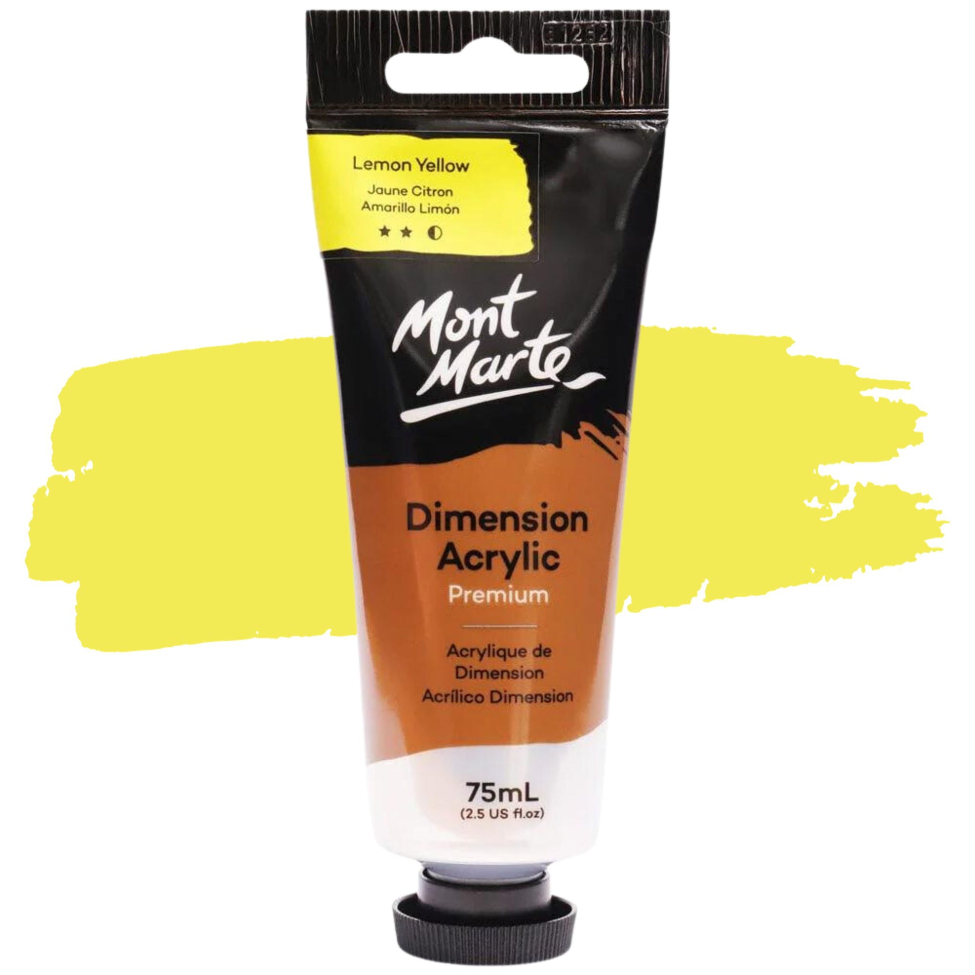 Mont Marte Dimension Acrylic Paint 75ml LEMON YELLOW