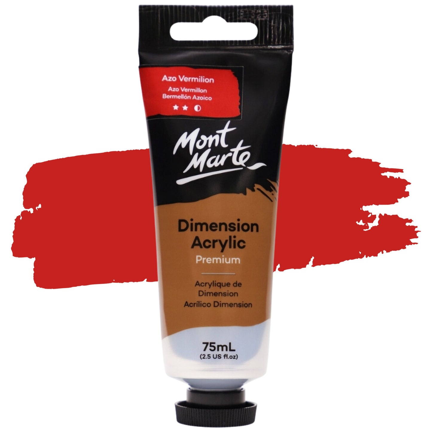 Mont Marte Dimension Acrylic Paint 75ml Azo Vermillion