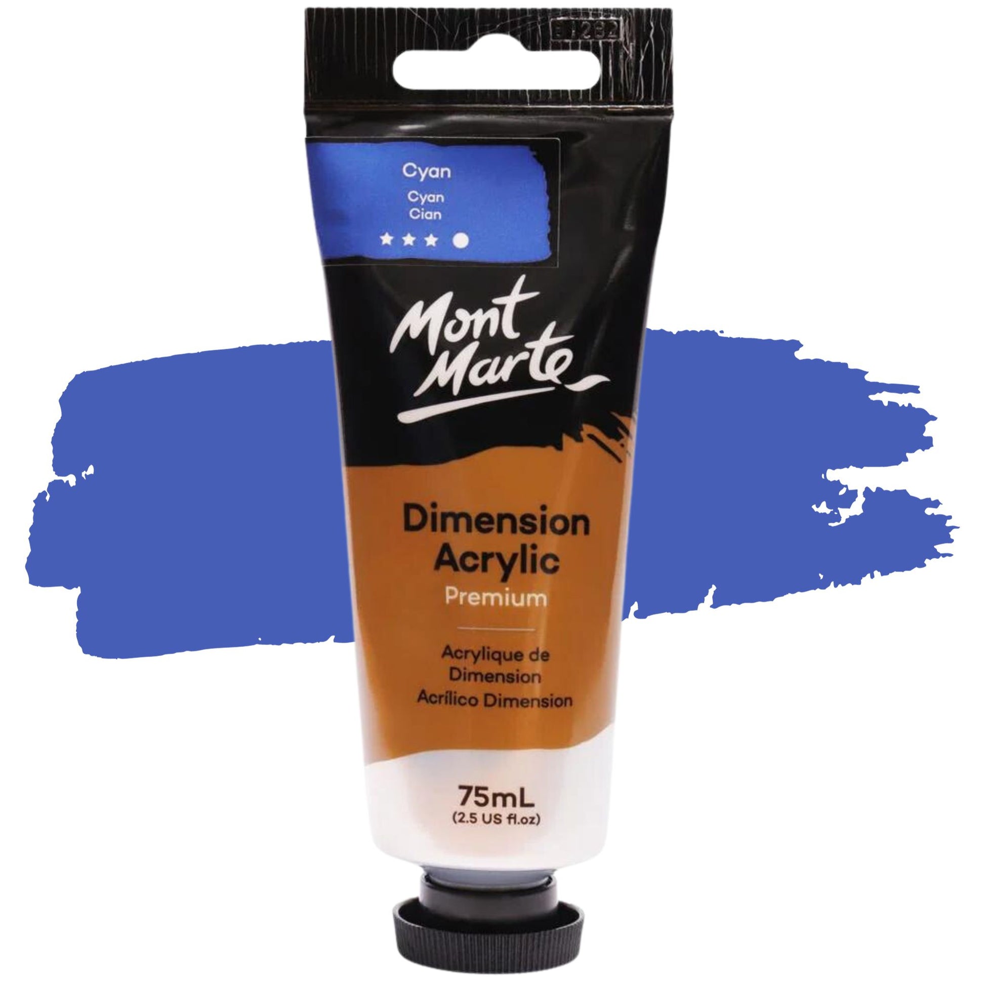 Mont Marte Dimension Acrylic Paint 75ml Cyan Blue