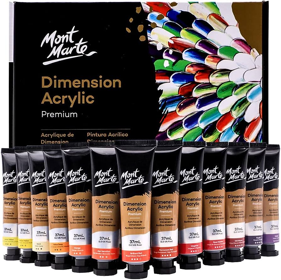 Mont Marte Dimension Acrylic Paint Set 36pce x 37ml