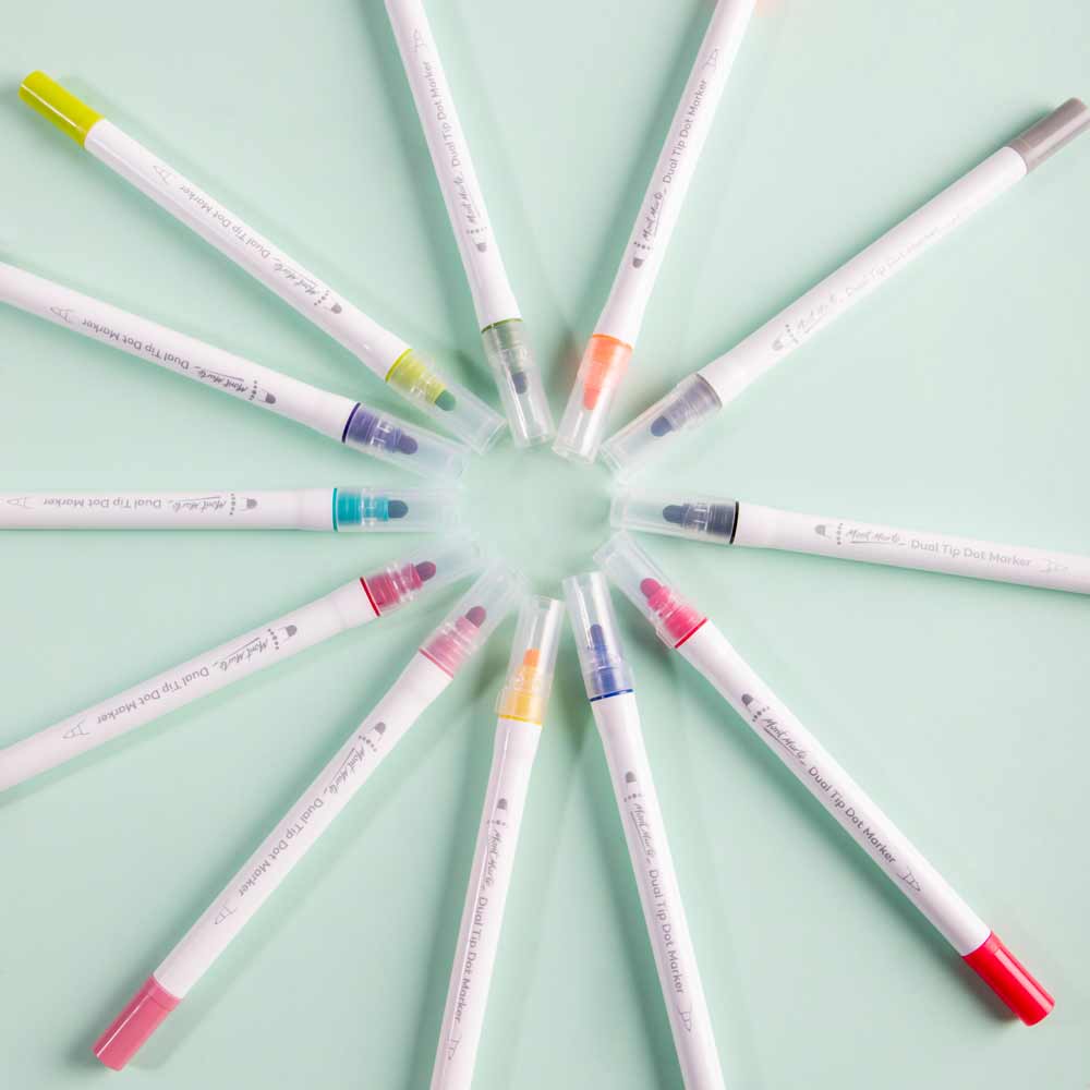 Mont Marte Dot Markers Dual Tip 12pc