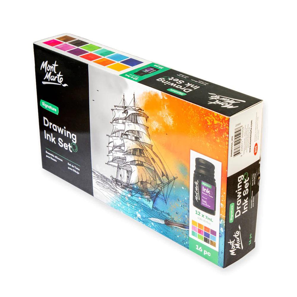 Mont Marte Drawing Ink Set 16pc