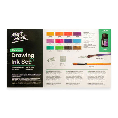 Mont Marte Drawing Ink Set 16pc