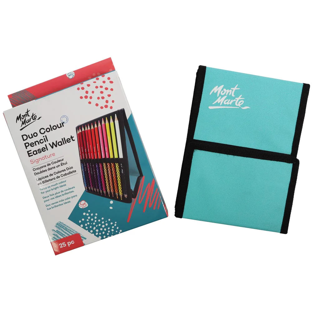 Mont Marte Duo Colour Pencil Easel Wallet 25pce