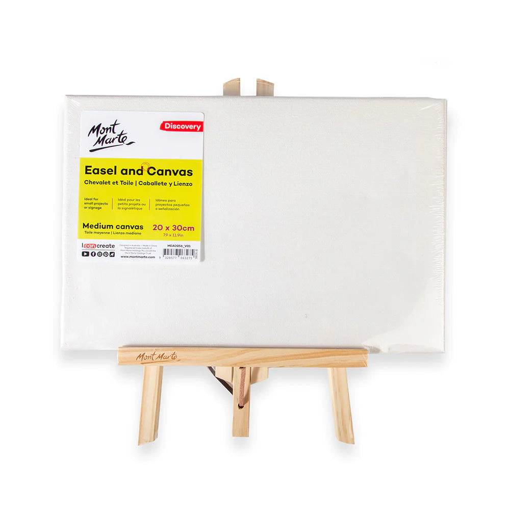 Mont Marte Easel with Canvas 20x30cm - Medium