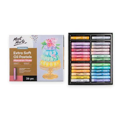 Mont Marte Extra Soft Oil Pastels Macaron Hue 26pc