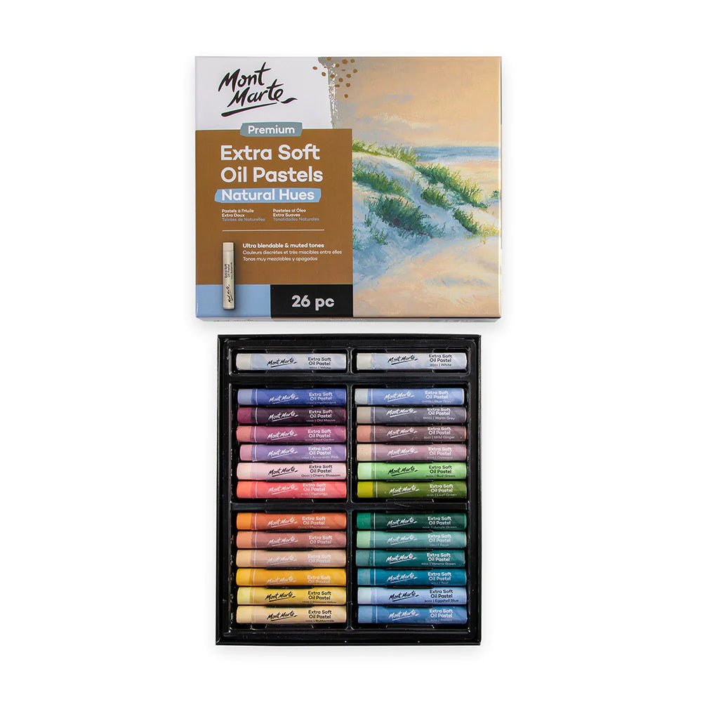 Mont Marte Extra Soft Oil Pastels Natural Hue 26pc