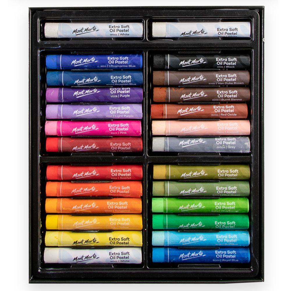 Mont Marte Extra Soft Oil Pastels Vibrant Hue 26pc