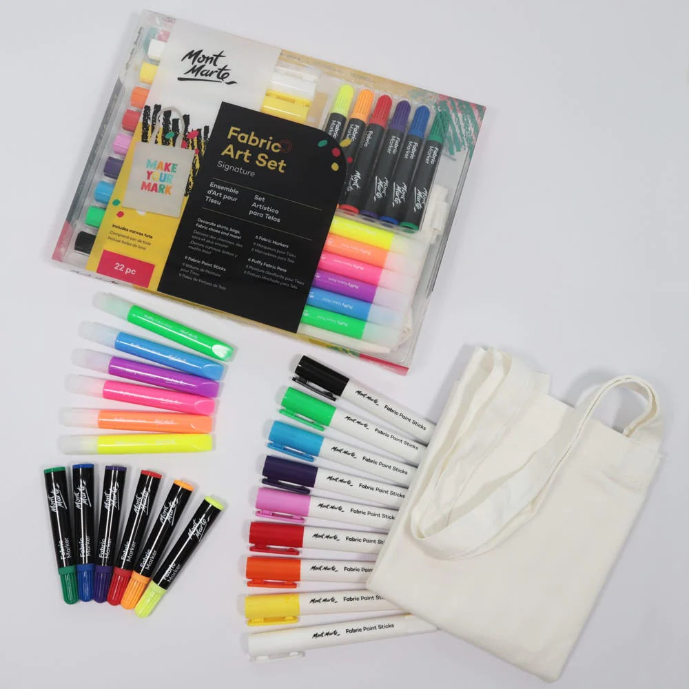 Mont Marte Fabric Marker Art Set 22pc