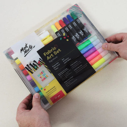 Mont Marte Fabric Marker Art Set 22pc