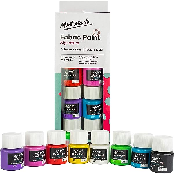 Mont Marte Fabric Paint Set 8pce x 20ml