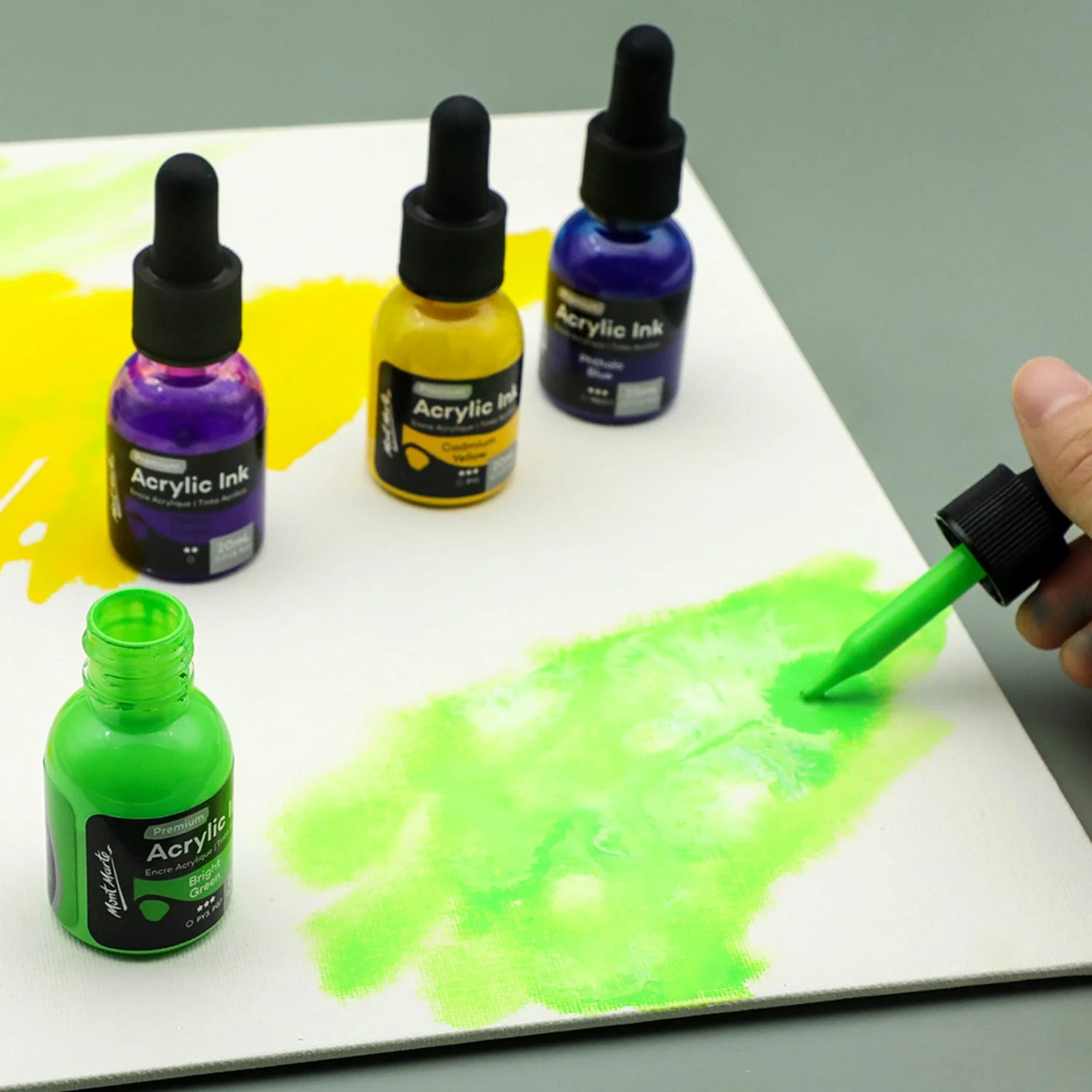 Mont Marte Fluoro Acrylic Ink 6pc x 20ml